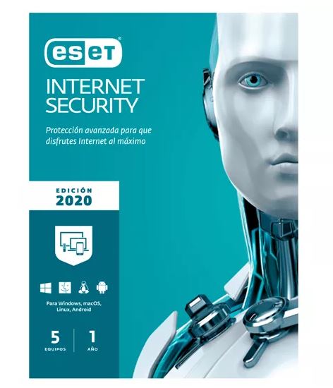 ESET INTERNET SECURITY 2020 (5 USUARIOS) 1 AÑO