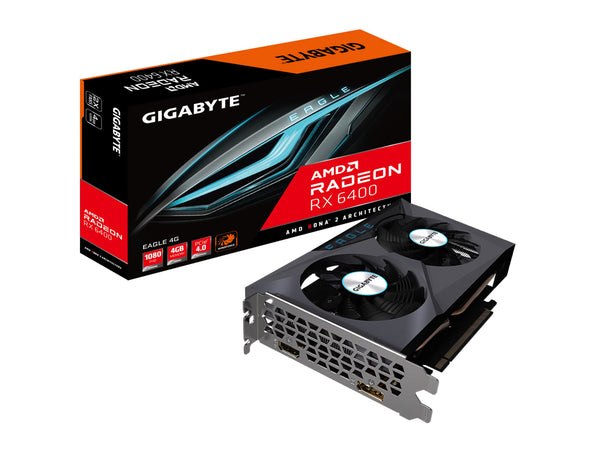 Tarjeta de Video Gigabyte AMD Radeon RX 6400 EAGLE 4G, 4GB 64-bit GDDR6, PCI Express 4.0