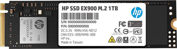 UNIDAD DE ESTADO SÓLIDO HP EX900 SSD 1TB NMVe PCIe 3.0 M.2