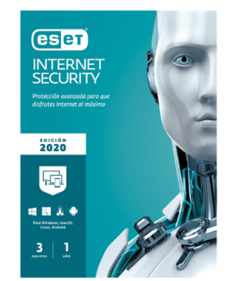 ESET INTERNET SECURITY 2020 (3 USUARIOS) 1 AÑO