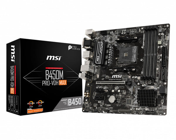 Tarjeta Madre MSI Micro ATX B450M PRO-VDH MAX, S-AM4, AMD B450, HDMI, 128GB DDR4 para AMD