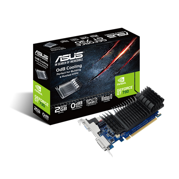 Tarjeta de Video ASUS NVIDIA GeForce GT 730, 2GB GDDR5, 1xHDMI 1.4, 1xDVI, 1xVGA, PCI Express 2.0.