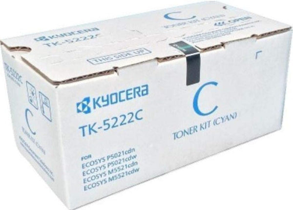 Tóner Kyocera TK-5222C 1.2K Páginas Compatible P5021cdn/P5021cdw/M5521cdn/M5521cdw Color Cian