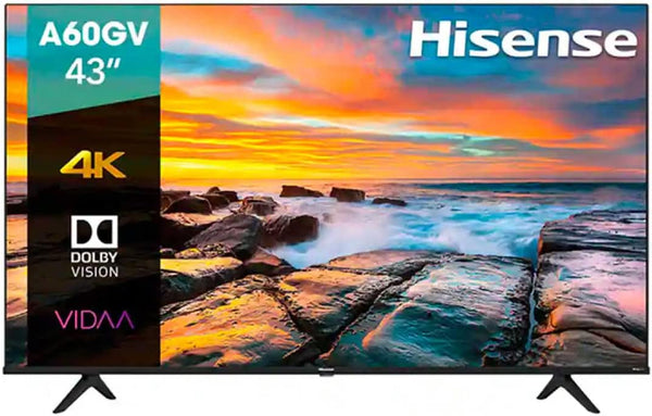 TELEVISOR HISENSE A6GV 43" SMART TV UHD 4K Wi-Fi HDMI (NEGRO)