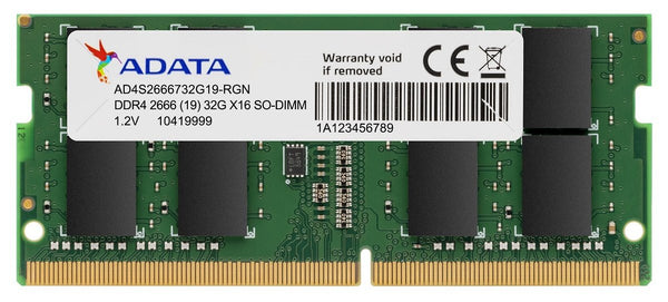MEMORIA RAM ADATA PREMIER 8GB DDR4 SODIMM ECC 266 MHZ CL19