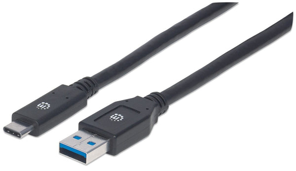 CABLE MANHATTAN USB-C V3.1 C-A 3.0M NEGRO