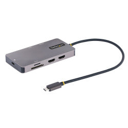 ADAPTADOR MULTIPUERTOS USB-C A2X HDMI PD 100W HUB USB RED