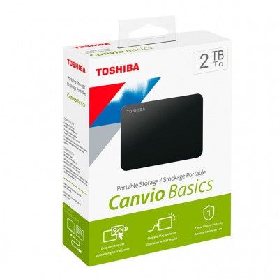 DISCO DURO EXTERNO TOSHIBA CANVIO BASICS2.5 2TB USB 3.0 NEGRO